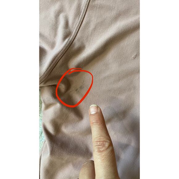 Wolven Crossover Front Pocket Leggings Size Large (Mauve Pink) - Picture 6 of 7